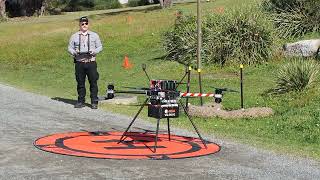 Callisto 50 manual takeoff with Riegl VQ840G Bathymetric LiDAR at Jervis Bay NSW [upl. by Ventura]