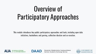 Module 1 Overview of Participatory Approaches [upl. by Acey334]