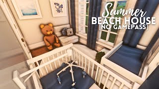 roblox bloxburg  one story summer beach house 🫧 ┊ no gamepass ┊ ꒰ tour amp speedbuild ꒱ itapixca [upl. by Rheta70]