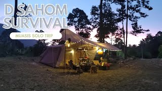 DSAHOM SURVIVAL CAMPSITE CAMPERS WAJIB TRY PACAK SINI  2ND SOLO TRIP MUASIS [upl. by Sorensen]