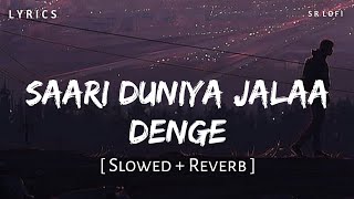 Saari Duniya Jalaa Denge Lyrics Slowed  Reverb  Jaani B Praak  Animal  SR Lofi [upl. by Eletnahs]