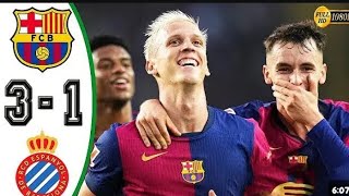 Barcelona vs espanyol 31 highlight all goals and highlights  what a goal🤯 [upl. by Ettebab]