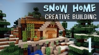 Minecraft Creative Build Snowy Hobo Hill House  Part 1 [upl. by Newkirk]