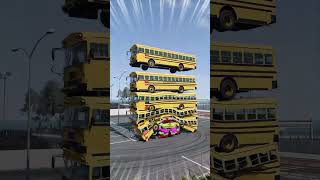 Mixed Rainbow Colour Cars amp Buses Fall Crash  BeamNGDrive [upl. by Dempsey69]