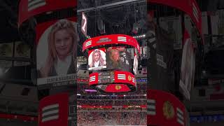 Celebrity lookalike cam Chicago Blackhawks game 2252024 featuring Cindy Crawford [upl. by Castora]