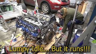 Superlite SLC  BMW V10  First Engine Start So lumpy [upl. by Grimbal876]