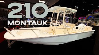 The Unsinkable 210 Montauk with 200 HP Mercury Outboard [upl. by Renie]