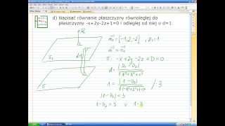 Płaszczyzna w przestrzeni w przykładach cz 2 [upl. by Ile]