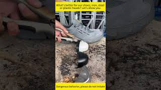 Safety shoe quality testingsteeltoeshoes0266KV sneakers safetyfootwear [upl. by Gerianne]