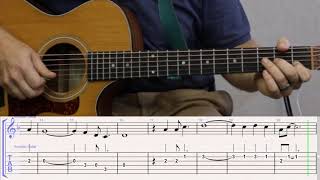 How to Play Wayfaring Stranger on Guitar with TAB [upl. by Salazar]