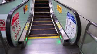 Taiwan Taipei Zhongshan MRT Station 2X OTIS escalator  going up to street level [upl. by Yxor14]