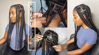 Knotless Braid Tutorial For Visual Learners  BeginnerFriendly Step By Step [upl. by Cykana]