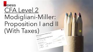 CFA Level 2  Corporate Finance ModiglianiMiller Proposition 1 amp 2 With Taxes [upl. by Thia345]