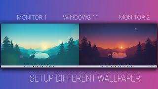 How To Setup Different Wallpaper on Dual Monitor in Windows 11 Its Simple [upl. by Alle]