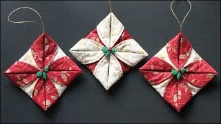 Folded Fabric Ornaments [upl. by Stan904]