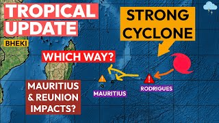 Strong Cyclone Bheki Threatens Mauritius Réunion and Rodrigues [upl. by Cirde534]