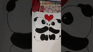 How to Draw a Tow Cute Pandas Drawing 🐼  panda 😍😍 [upl. by Leraj]