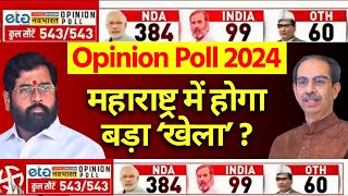 Lok Sabha Election 2024 Opinion Poll LIVE Maharashtra में होगा बड़ा खेल   Eknath  Uddhav  NCP [upl. by Veta329]