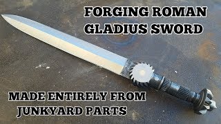 Forging A Roman Gladius  Making A Junkyard Sword [upl. by Theone]