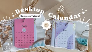 How to make mini Desktop calendar  Complete tutorial Detailed video [upl. by Anid]