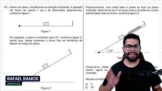 AFA 2025  Sobre um plano inicialmente na direção horizontal é apoiado um bloco de massa 1 kg e de [upl. by Rogergcam635]