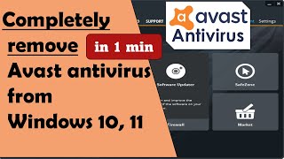 how to remove avast antivirus from windows 10 [upl. by Adyan]