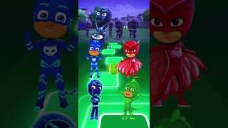 PJ Masks  CatBoy 🆚 Owlette 🆚 Night Ninja 🆚 Gekko X Dance Song Tiles Hop EDM Rush shorts [upl. by Suirtimed503]