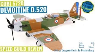 COBI 5720  Dewoitine D520 with new parts Speed Build Review [upl. by Nylorahs727]