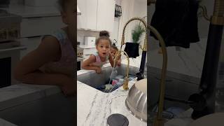 Dad catches daughter drinking water from the sink shorts [upl. by Farman]