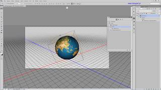Photoshop  Jak wykonać animację 3D obracającej się kuli [upl. by Nimesay940]