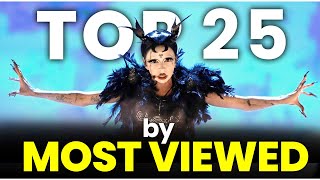 TOP 25 by Most Viewed  Most Watched Songs of 2024 Eurovision Final [upl. by Frantz]