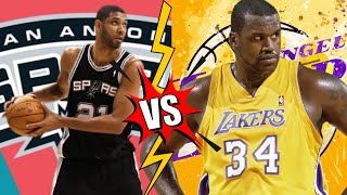 Shaq Highlights vs Tim Duncan Highlights 2003 [upl. by Ahsinert]