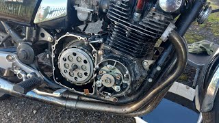 Suzuki gs 850 engine casings removal [upl. by Randee671]