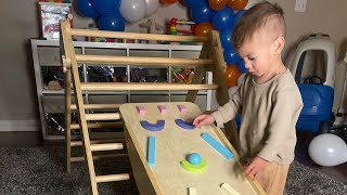 Unboxing the GROWGO pikler triangle Stepping stones and Balance Beam bundle Playroom Upgrade [upl. by Lorens627]