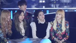 FANCAM BLACKPINK REACTION TO BIGBANG FXXK IT 20161226 SBS GAYO DAEJUN [upl. by Sokairyk]