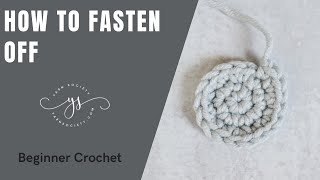 Amigurumi Crochet Basics  How To Fasten Off In The Round  Yarn Society [upl. by Hoon]