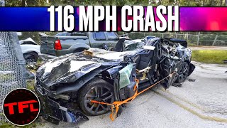 Two Dead After Man Drives Tesla Model S Plaid Into a House At Over 116 MPH [upl. by Nnylg55]