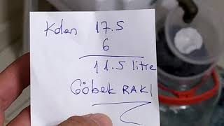 Evde göbek Rakı yapımı baş GÖBEK kuyruk ayrımı Etil alkolden rakı yapımı [upl. by Velleman]