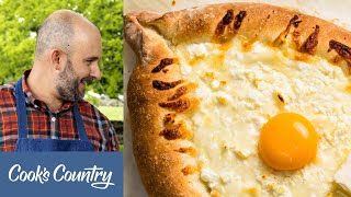 How to Make Adjaruli Khachapuri Georgian Cheese Bread [upl. by Meghan]