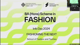 PolyU Info Day 2024  Programme Seminar on BA Hons Scheme in Fashion [upl. by Marbut13]