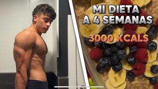 MI DIETA de DEFINICIÓN A 4 SEMANAS  3000KCALS [upl. by Randolf]