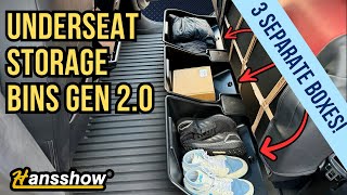 Separated Underseat Storage Boxes by Hansshow  Cybertruck Accessory Review [upl. by Manwell114]