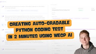 Creating Autogradable Python Coding Test in 2 minutes using WeCP AI [upl. by Azila]