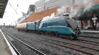 LNER A4 No 4464 Bittern at Doncaster  5Z44  Leeming Bar to Southall  9th June 2014 [upl. by Idnic]