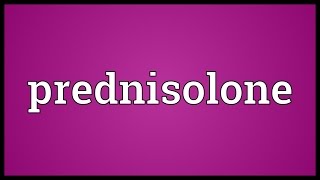 Prednisolone Meaning [upl. by Ialohcin320]