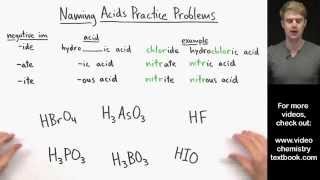 Naming Acids Practice Problems [upl. by Geneva721]