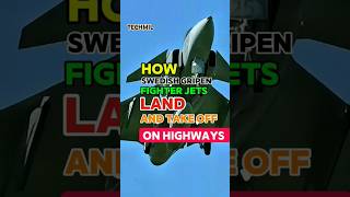 How Swedish Gripen Fighter Jets Land And Take Off On Highways shorts short [upl. by Stillas]