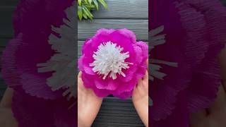 Wow Amazing Idea Crepe Paper Flower DIY Decoration Craft [upl. by Emsoc]