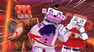 Funtime Freddy and Circus Babys Nether Nightmare Minecraft FNAF Roleplay [upl. by Linnet]