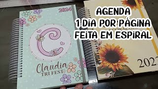 PASSO A PASSO  Como eu faço minhas agendas 1 dia por página  Agenda com espiral [upl. by Siramad]